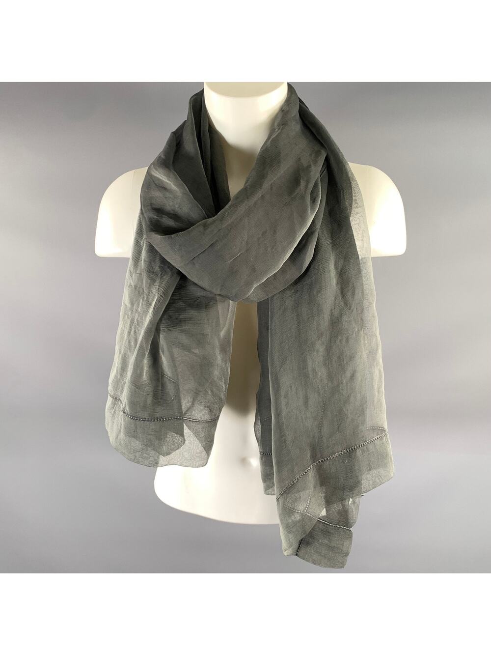 SONIA RYKIEL Grey Chiffon Scarves & Shawls